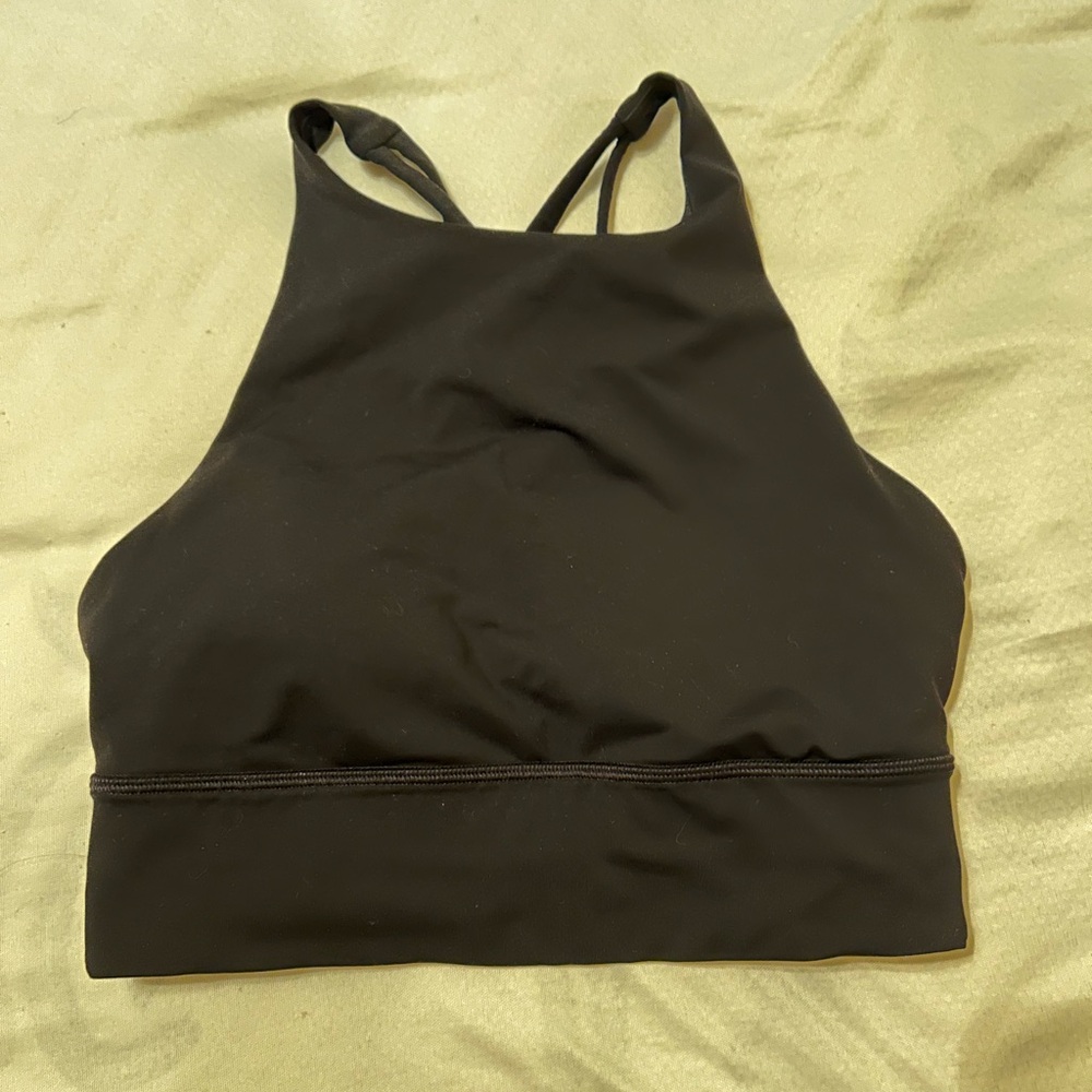 Lululemon Black High Neck Sports Bra
